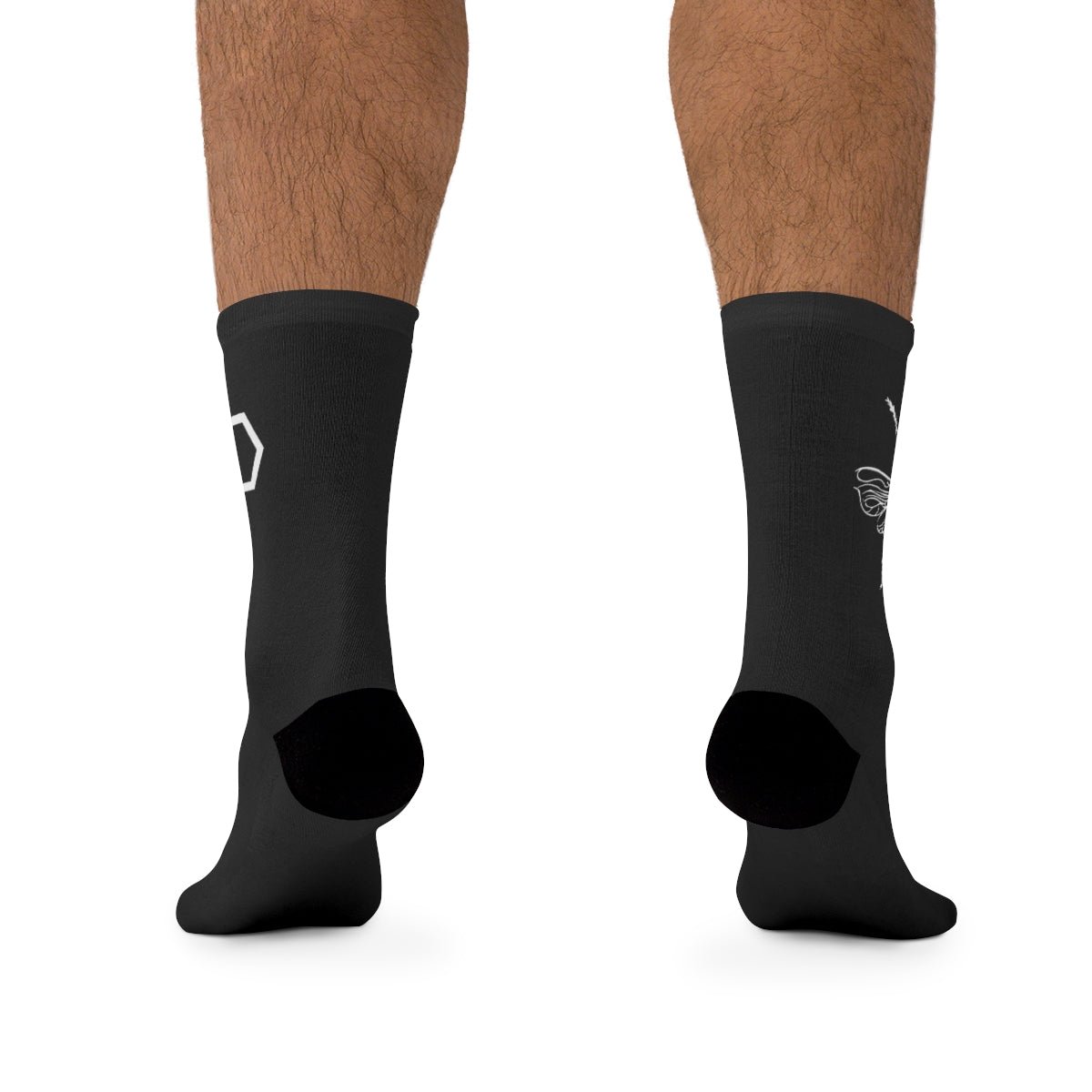 Bee and Honeycomb Tribe DTG Socks