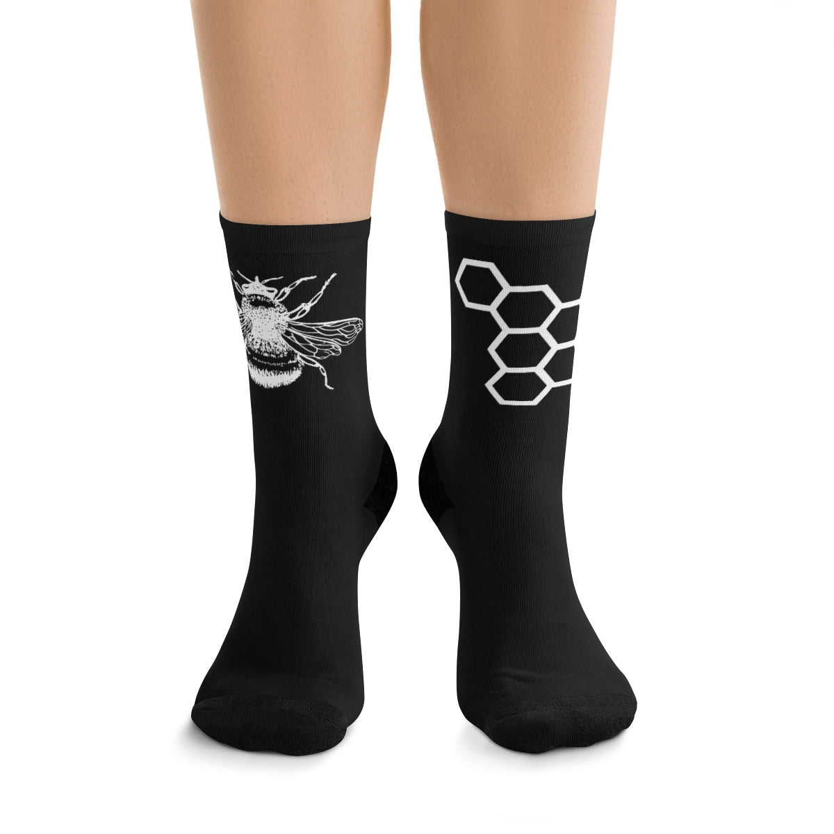 Bee and Honeycomb Tribe DTG Socks