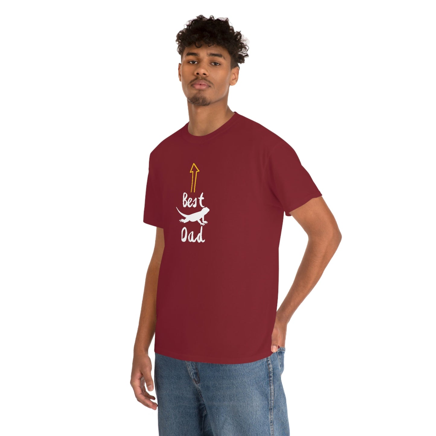 Best Bearded Dragon Dad Heavy Cotton T-Shirt