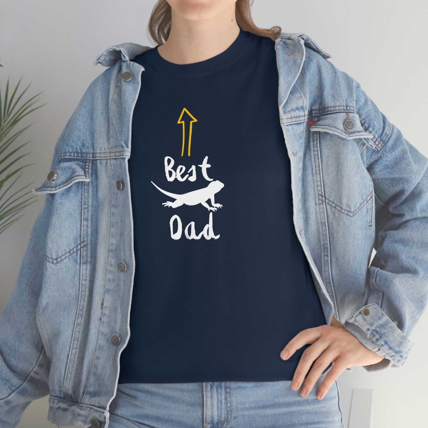 Best Bearded Dragon Dad Heavy Cotton T-Shirt