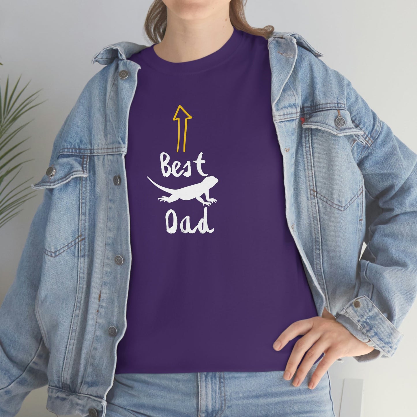 Best Bearded Dragon Dad Heavy Cotton T-Shirt