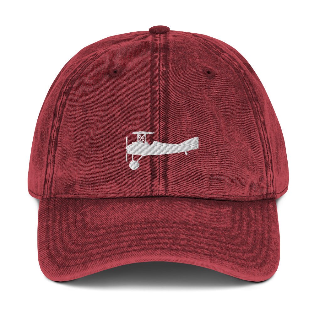 Bi-Plane Vintage Cotton Twill Cap | Perfect Gift for the Aviator / Pilot