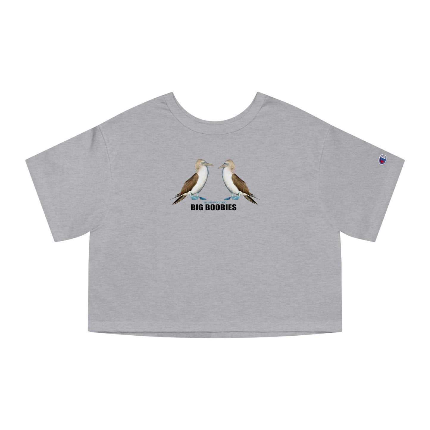 Big Blue-Footed Boobies Champion Women's Heritage Cropped T-Shirt