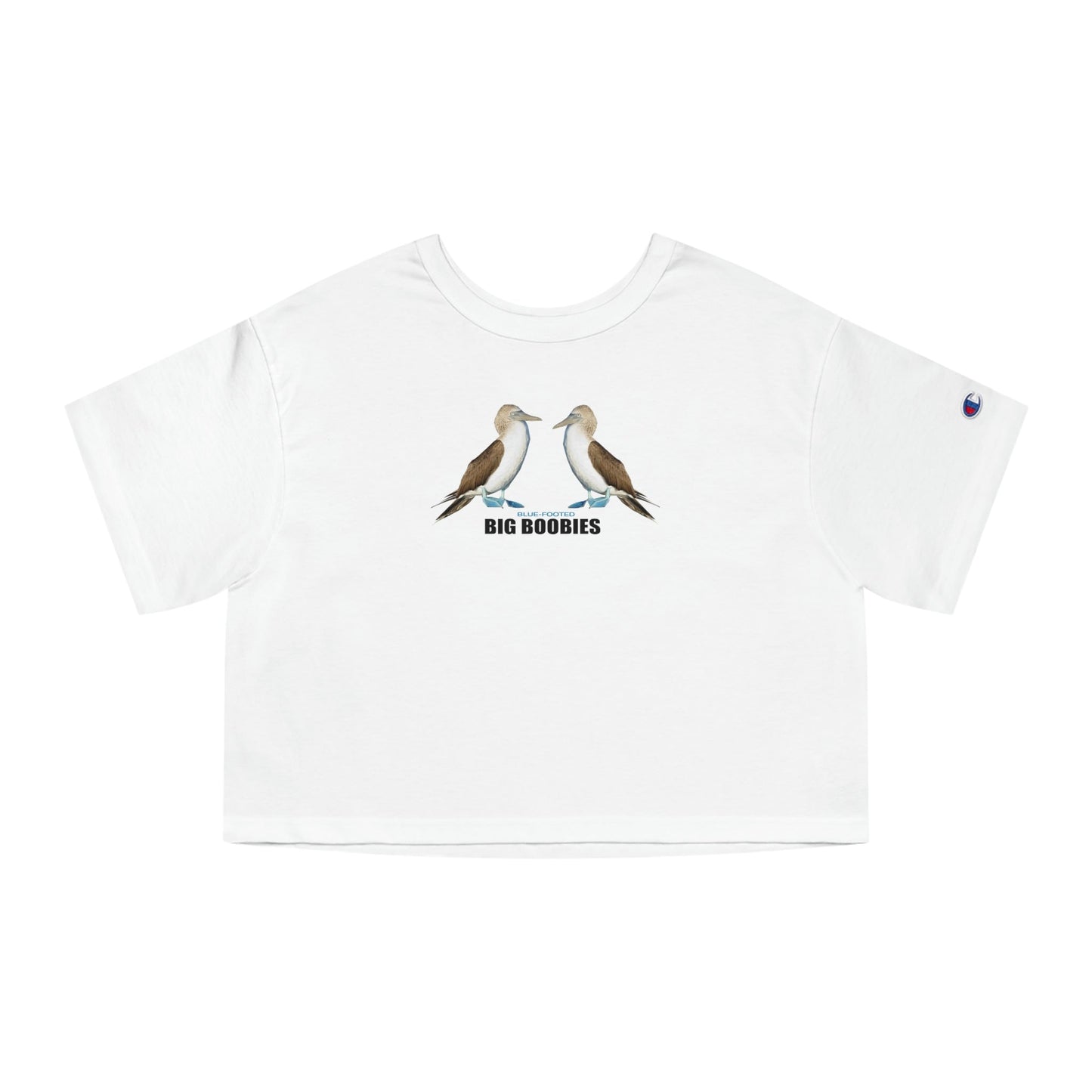 Big Blue-Footed Boobies Champion Women's Heritage Cropped T-Shirt