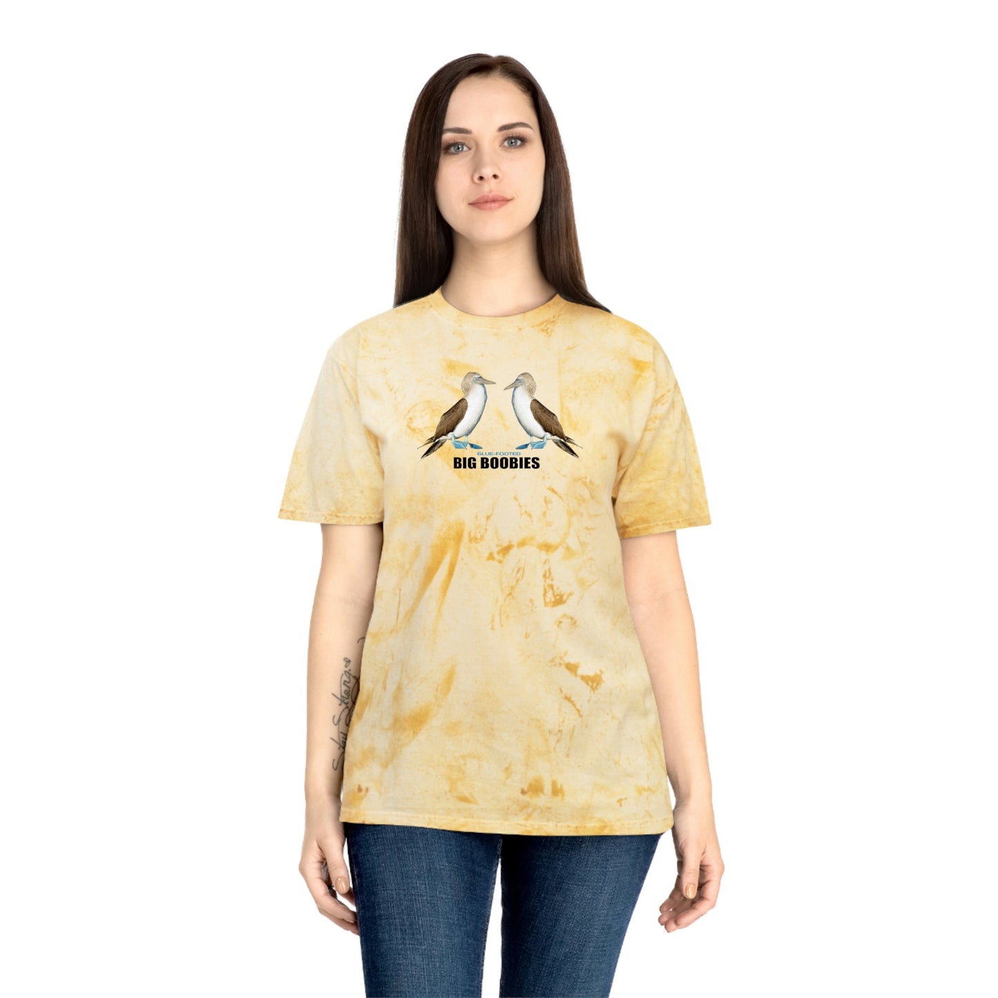 Big Blue-Footed Boobies Color Blast Tie-Dye T-Shirt
