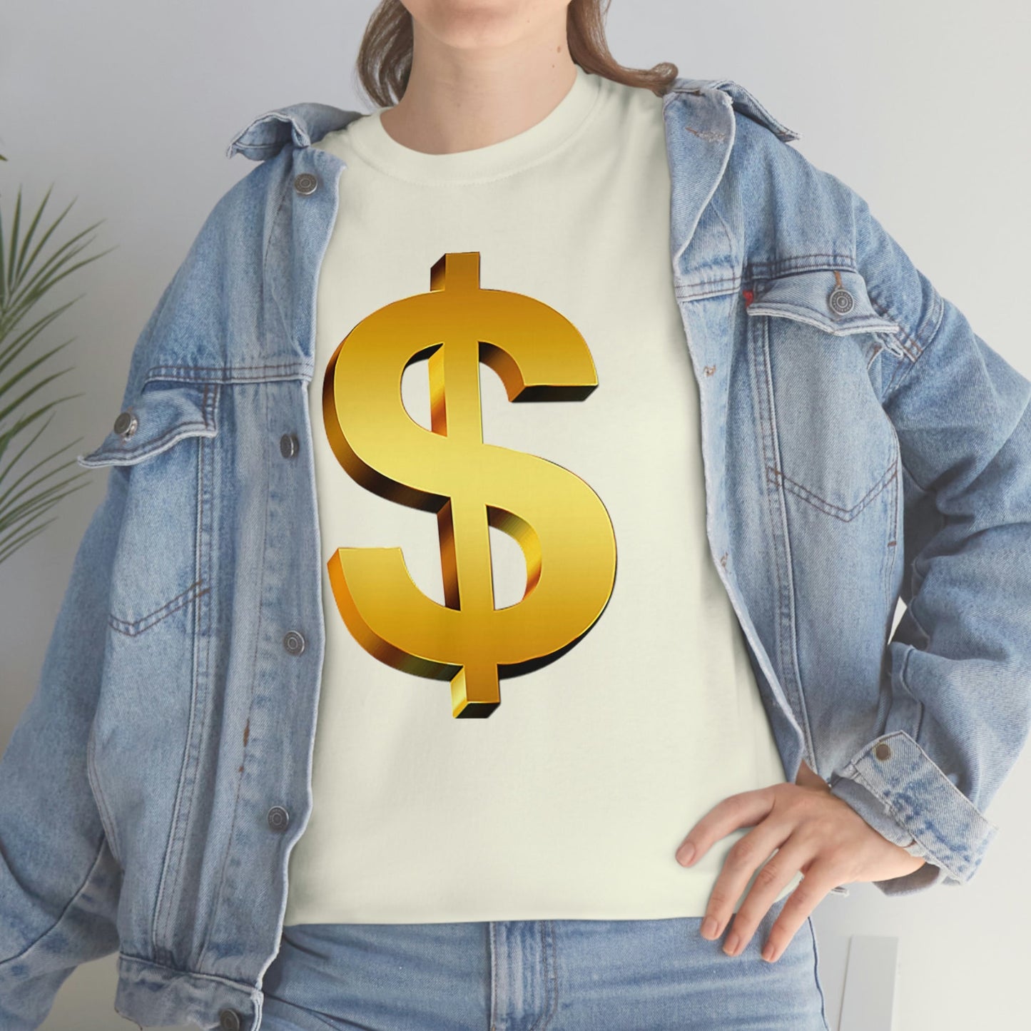 Bling Money Cash My Money Folds Unisex Heavy Cotton Tee Bills cash currency bucks coin funds gold dollar C-note big shot deep pocket