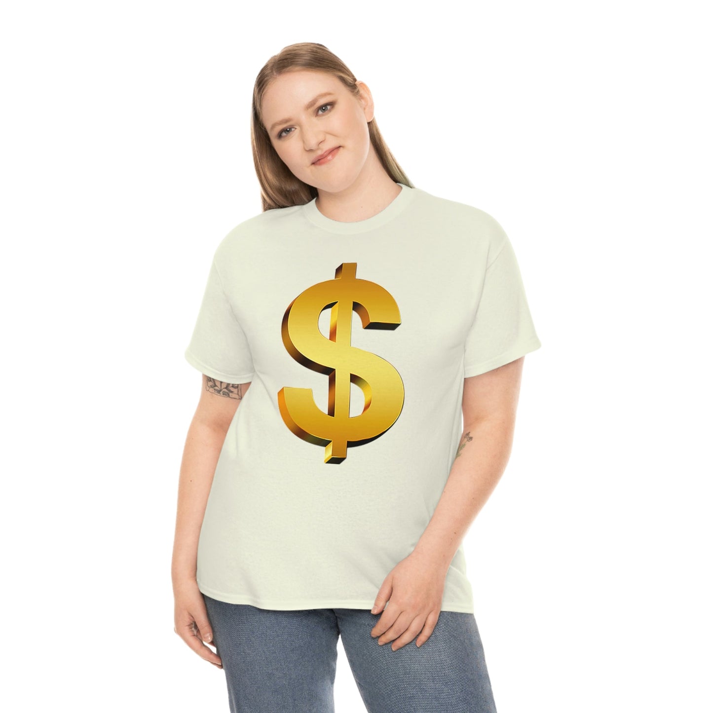 Bling Money Cash My Money Folds Unisex Heavy Cotton Tee Bills cash currency bucks coin funds gold dollar C-note big shot deep pocket