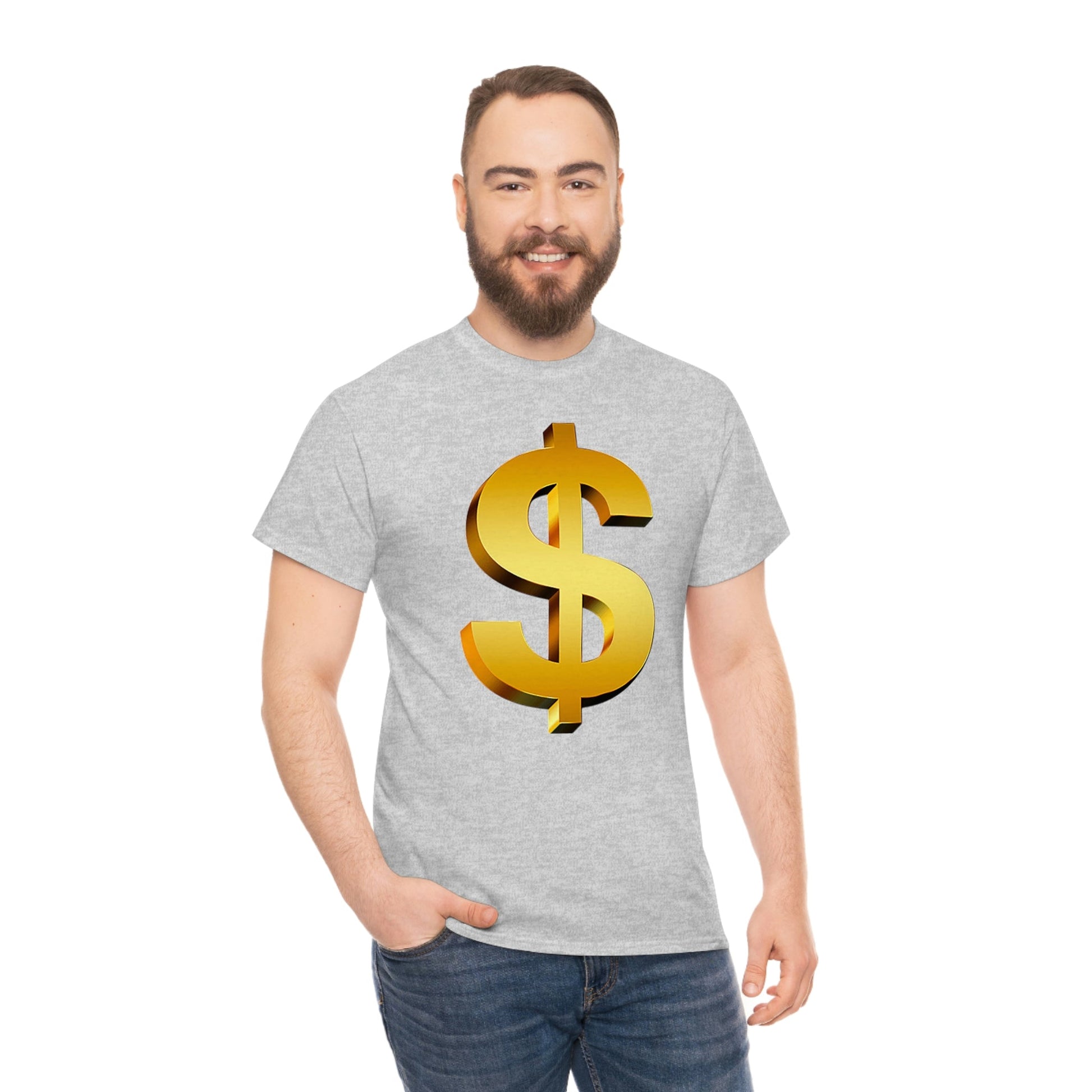 Bling Money Cash My Money Folds Unisex Heavy Cotton Tee Bills cash currency bucks coin funds gold dollar C-note big shot deep pocket