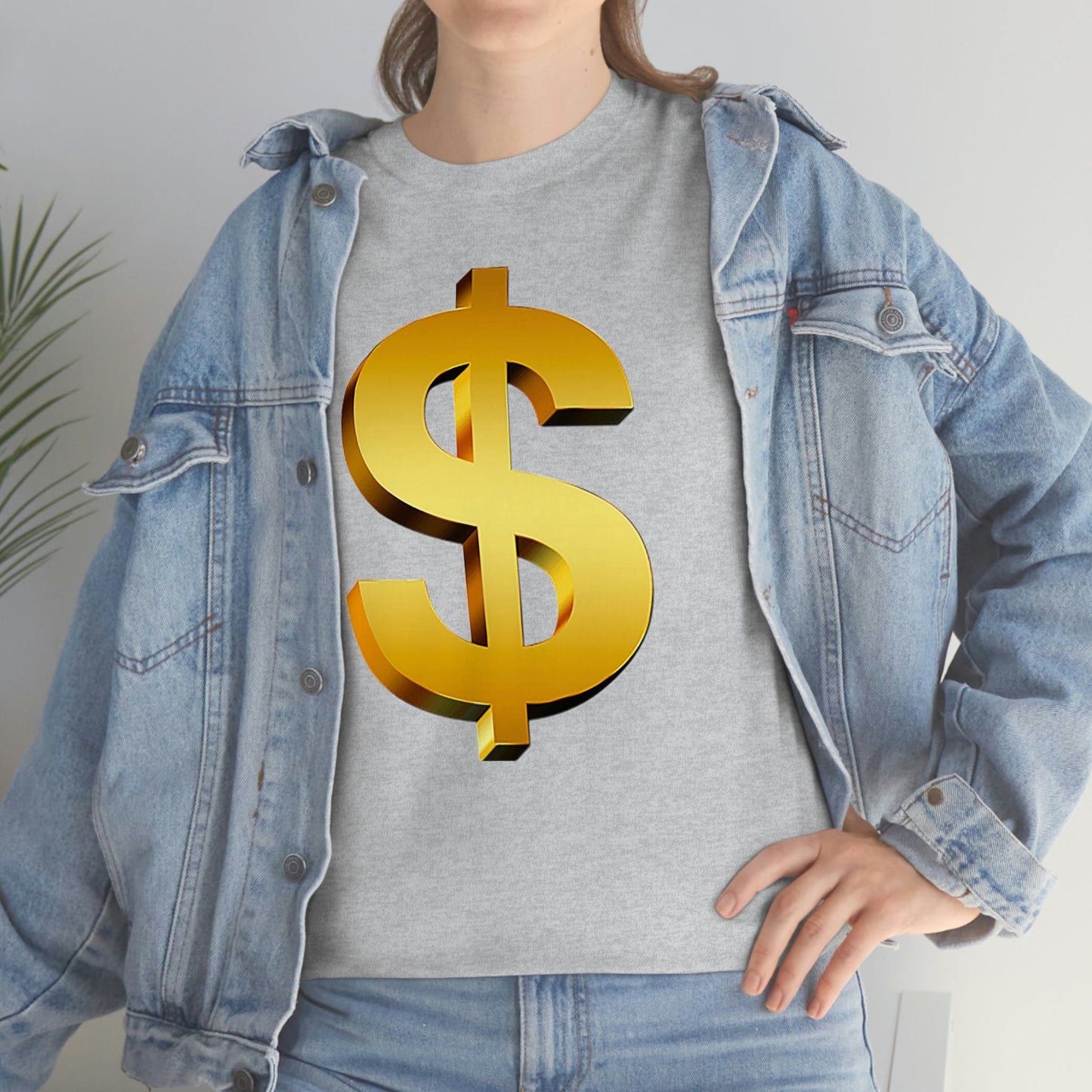 Bling Money Cash My Money Folds Unisex Heavy Cotton Tee Bills cash currency bucks coin funds gold dollar C-note big shot deep pocket