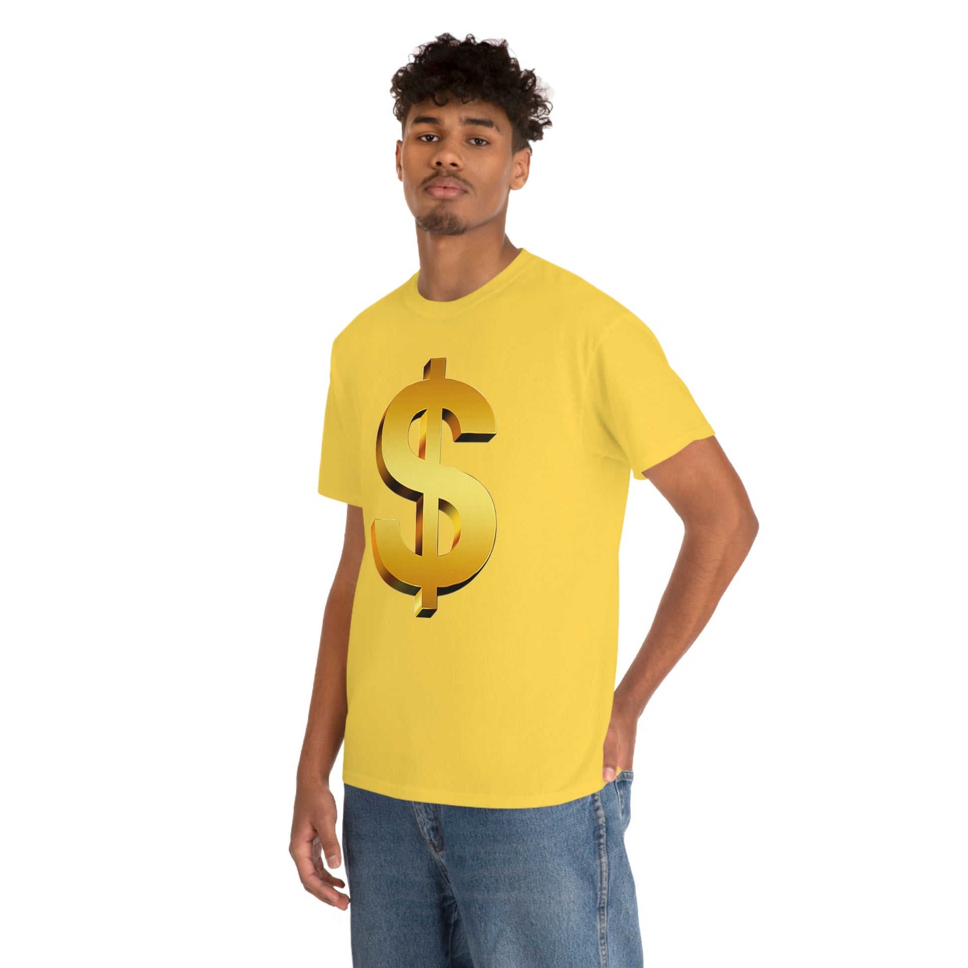 Bling Money Cash My Money Folds Unisex Heavy Cotton Tee Bills cash currency bucks coin funds gold dollar C-note big shot deep pocket