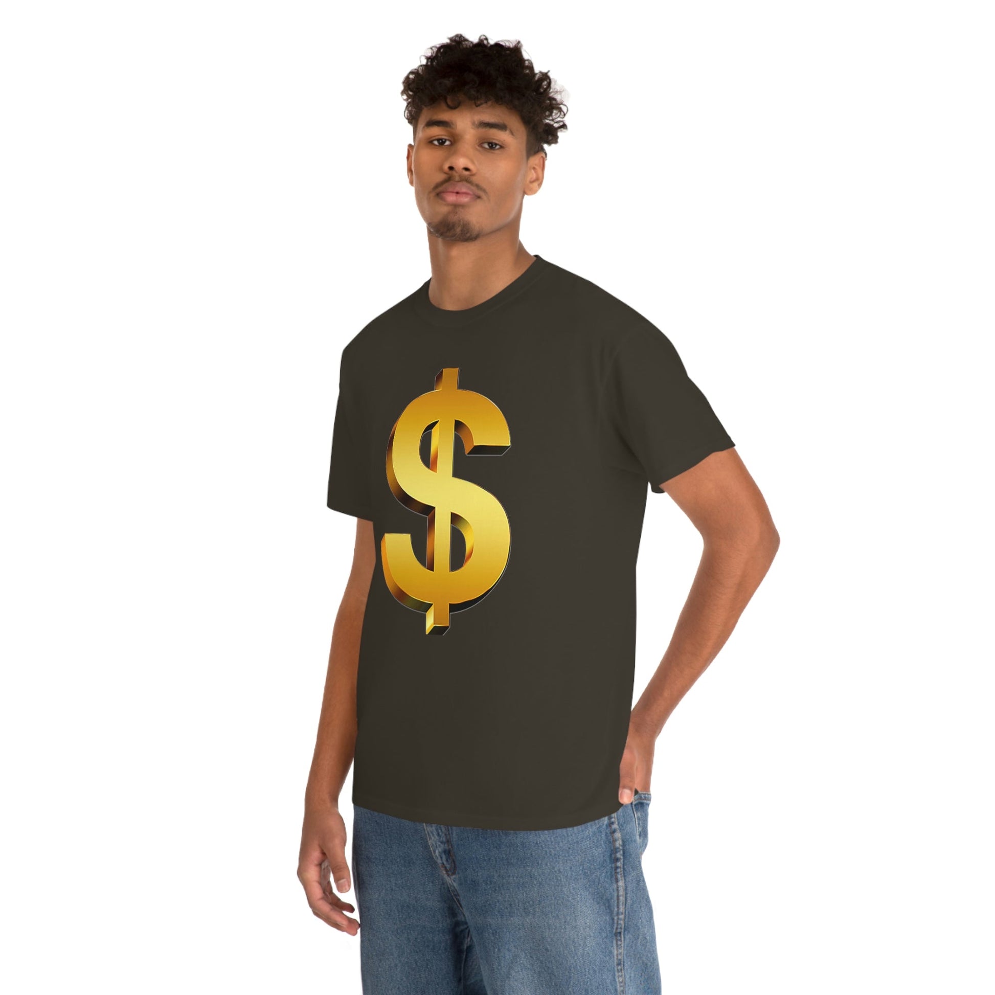 Bling Money Cash My Money Folds Unisex Heavy Cotton Tee Bills cash currency bucks coin funds gold dollar C-note big shot deep pocket