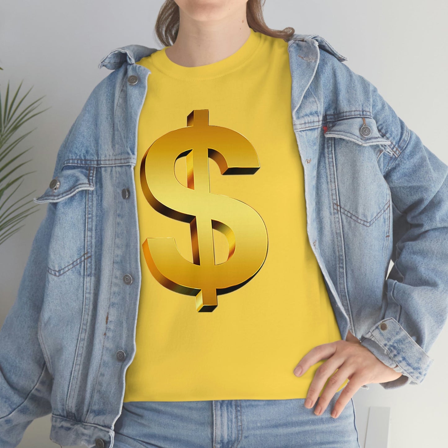 Bling Money Cash My Money Folds Unisex Heavy Cotton Tee Bills cash currency bucks coin funds gold dollar C-note big shot deep pocket