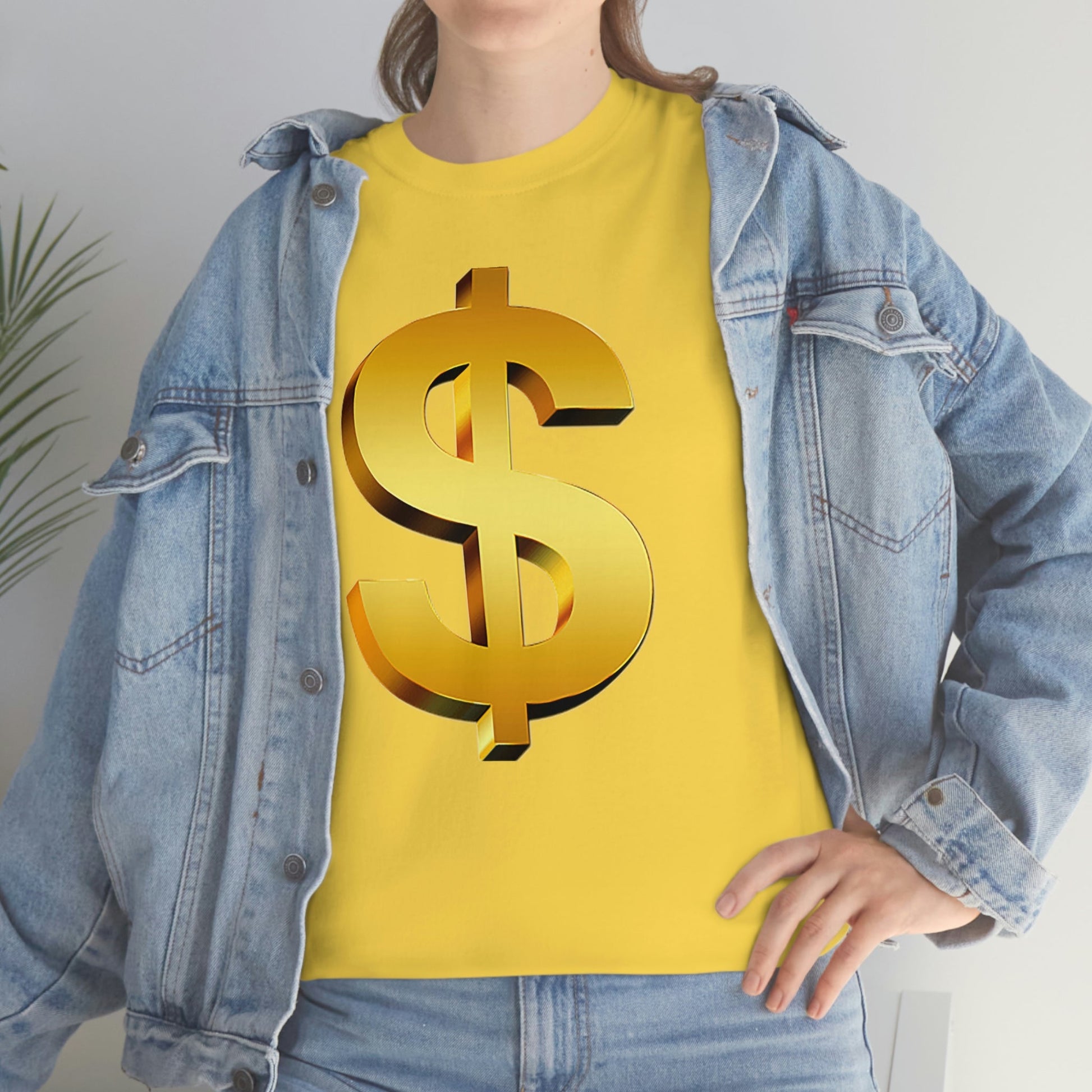 Bling Money Cash My Money Folds Unisex Heavy Cotton Tee Bills cash currency bucks coin funds gold dollar C-note big shot deep pocket