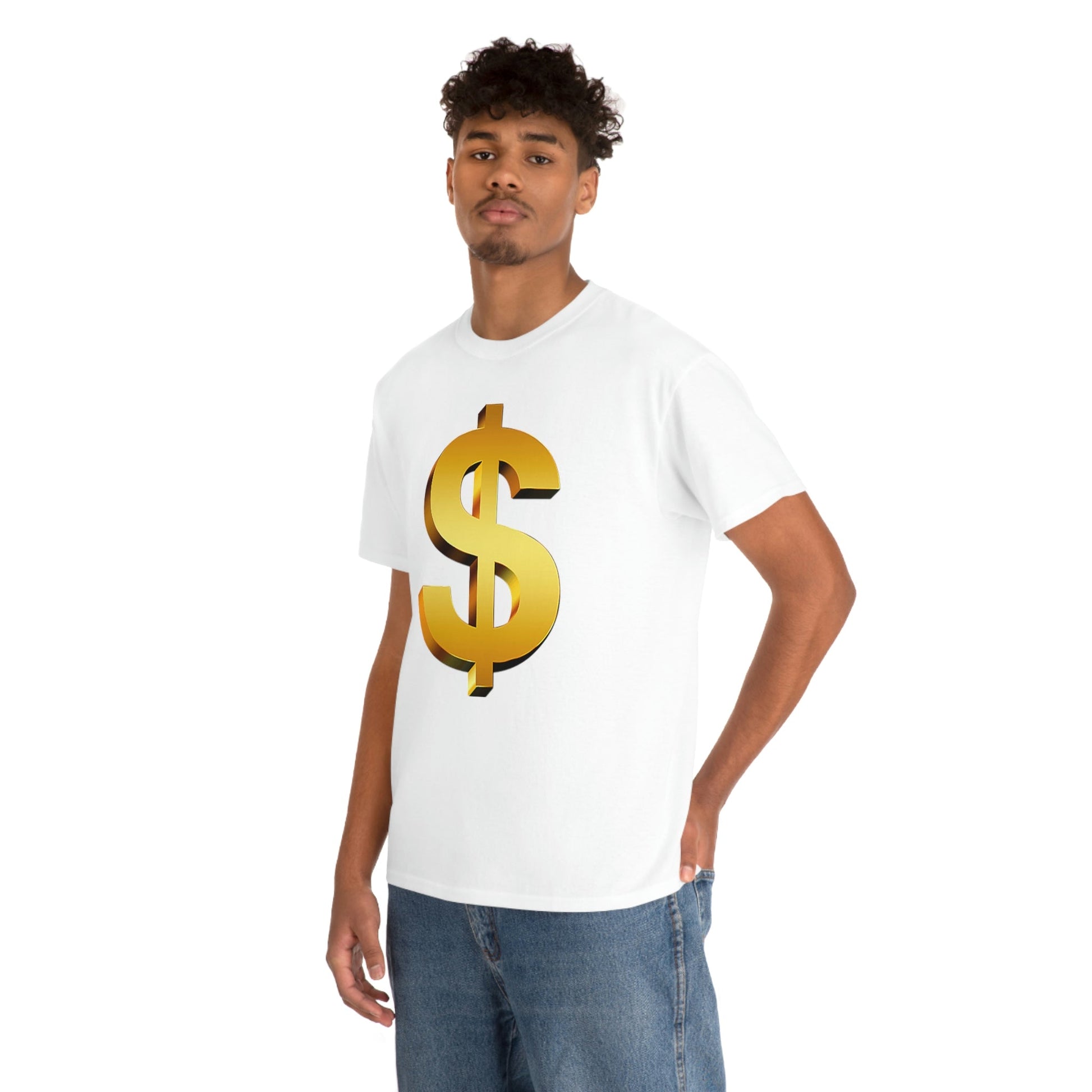 Bling Money Cash My Money Folds Unisex Heavy Cotton Tee Bills cash currency bucks coin funds gold dollar C-note big shot deep pocket