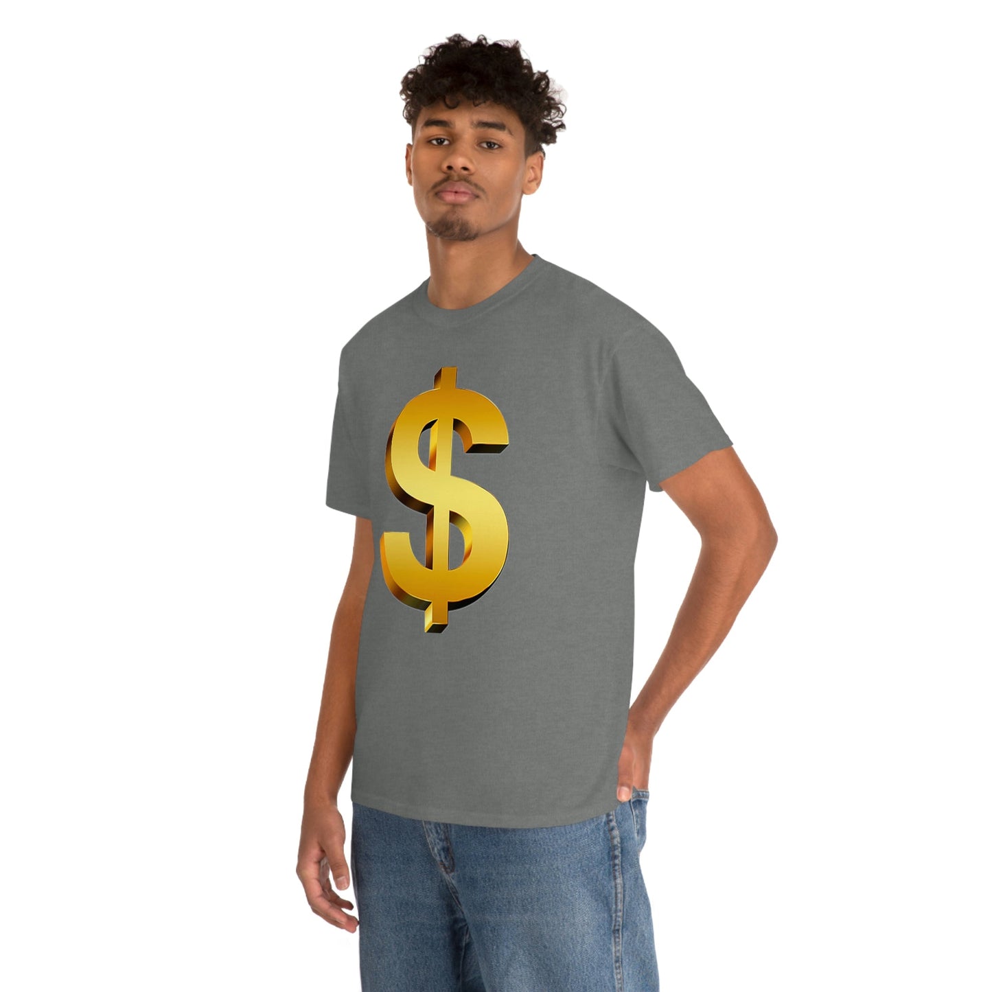 Bling Money Cash My Money Folds Unisex Heavy Cotton Tee Bills cash currency bucks coin funds gold dollar C-note big shot deep pocket