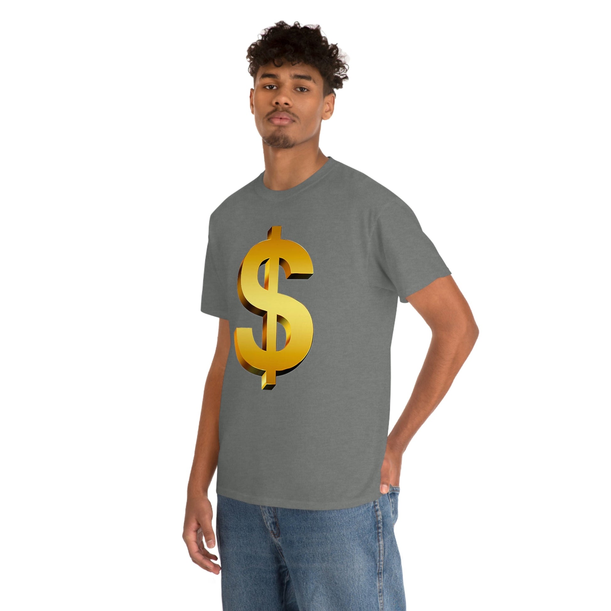 Bling Money Cash My Money Folds Unisex Heavy Cotton Tee Bills cash currency bucks coin funds gold dollar C-note big shot deep pocket