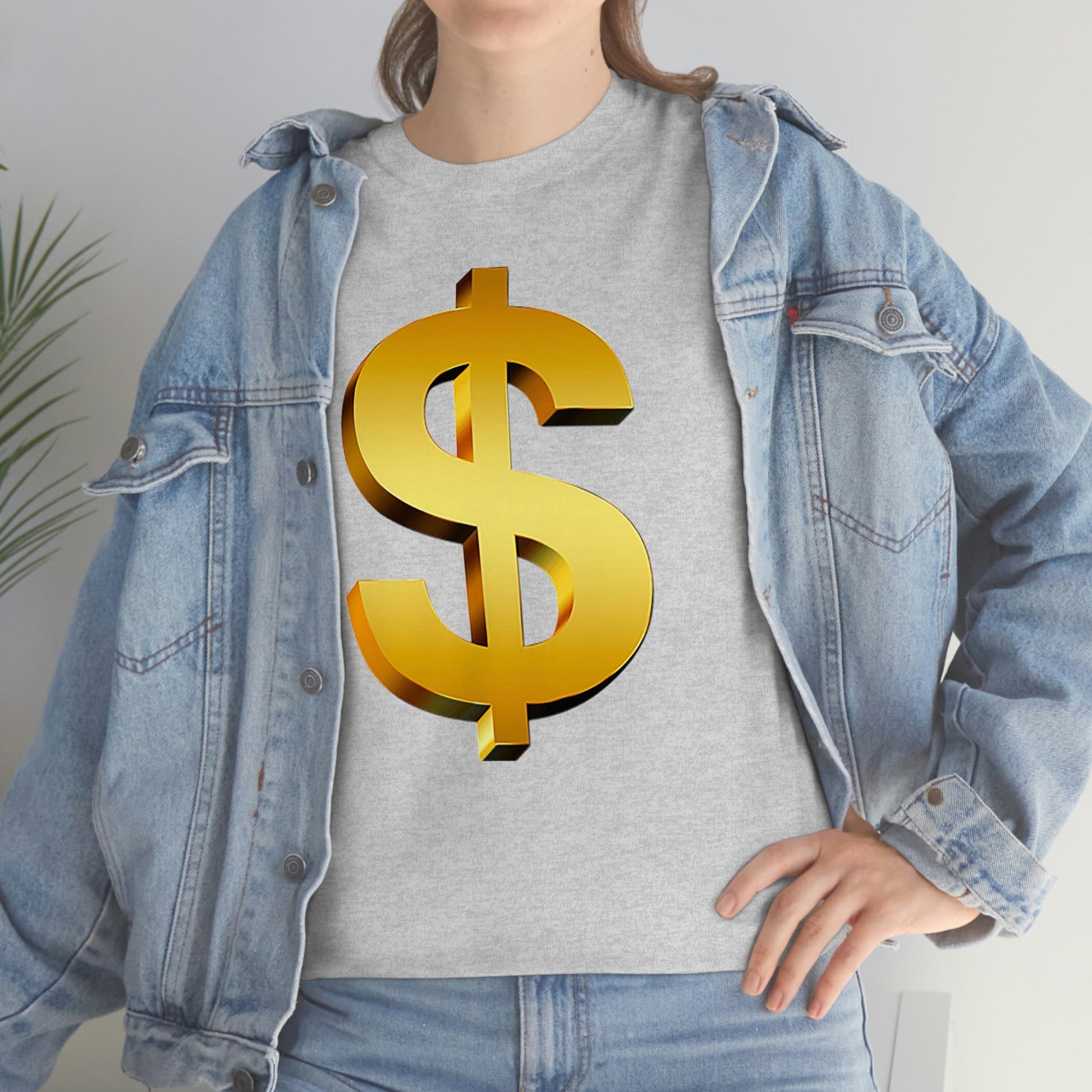 Bling Money Cash My Money Folds Unisex Heavy Cotton Tee Bills cash currency bucks coin funds gold dollar C-note big shot deep pocket