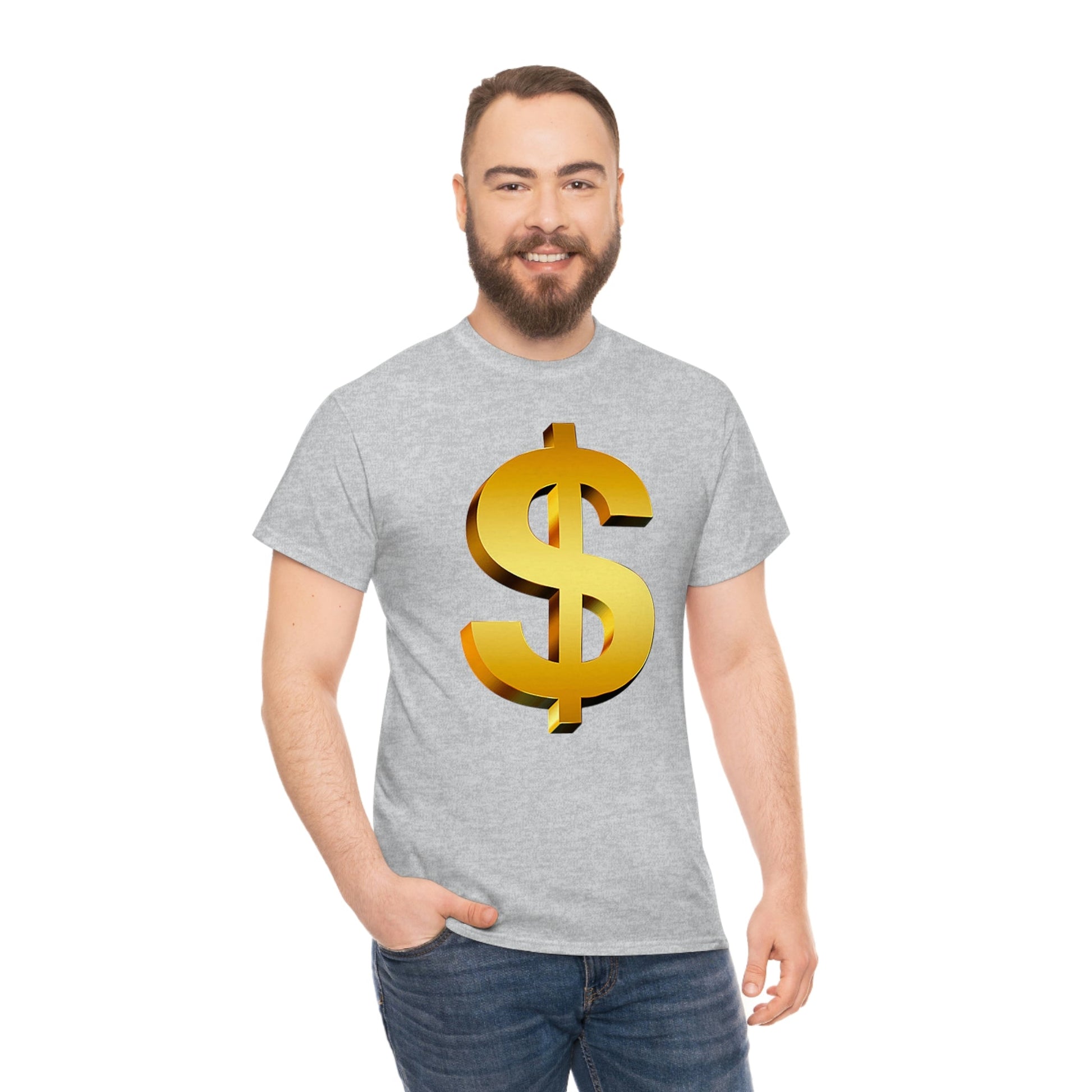 Bling Money Cash My Money Folds Unisex Heavy Cotton Tee Bills cash currency bucks coin funds gold dollar C-note big shot deep pocket