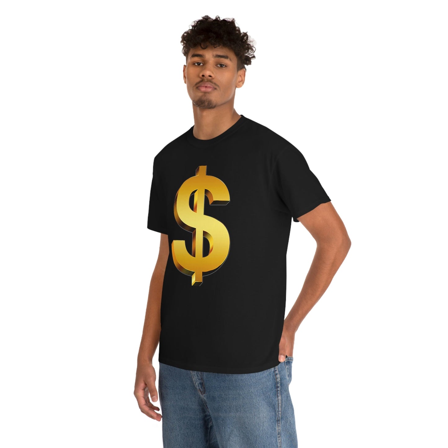 Bling Money Cash My Money Folds Unisex Heavy Cotton Tee Bills cash currency bucks coin funds gold dollar C-note big shot deep pocket