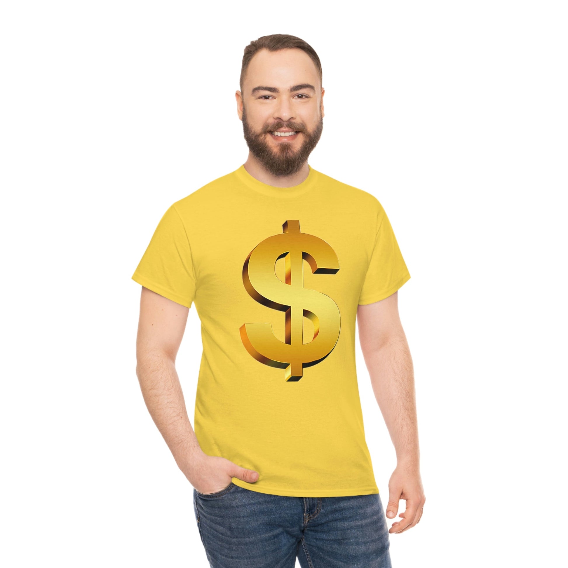 Bling Money Cash My Money Folds Unisex Heavy Cotton Tee Bills cash currency bucks coin funds gold dollar C-note big shot deep pocket