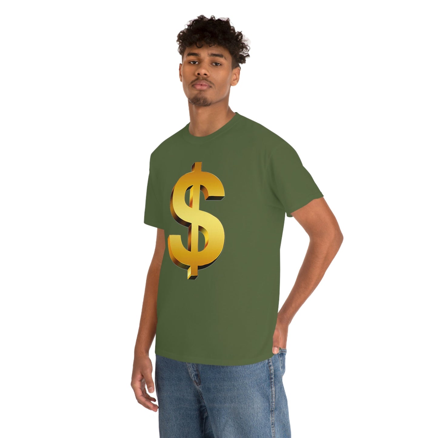 Bling Money Cash My Money Folds Unisex Heavy Cotton Tee Bills cash currency bucks coin funds gold dollar C-note big shot deep pocket