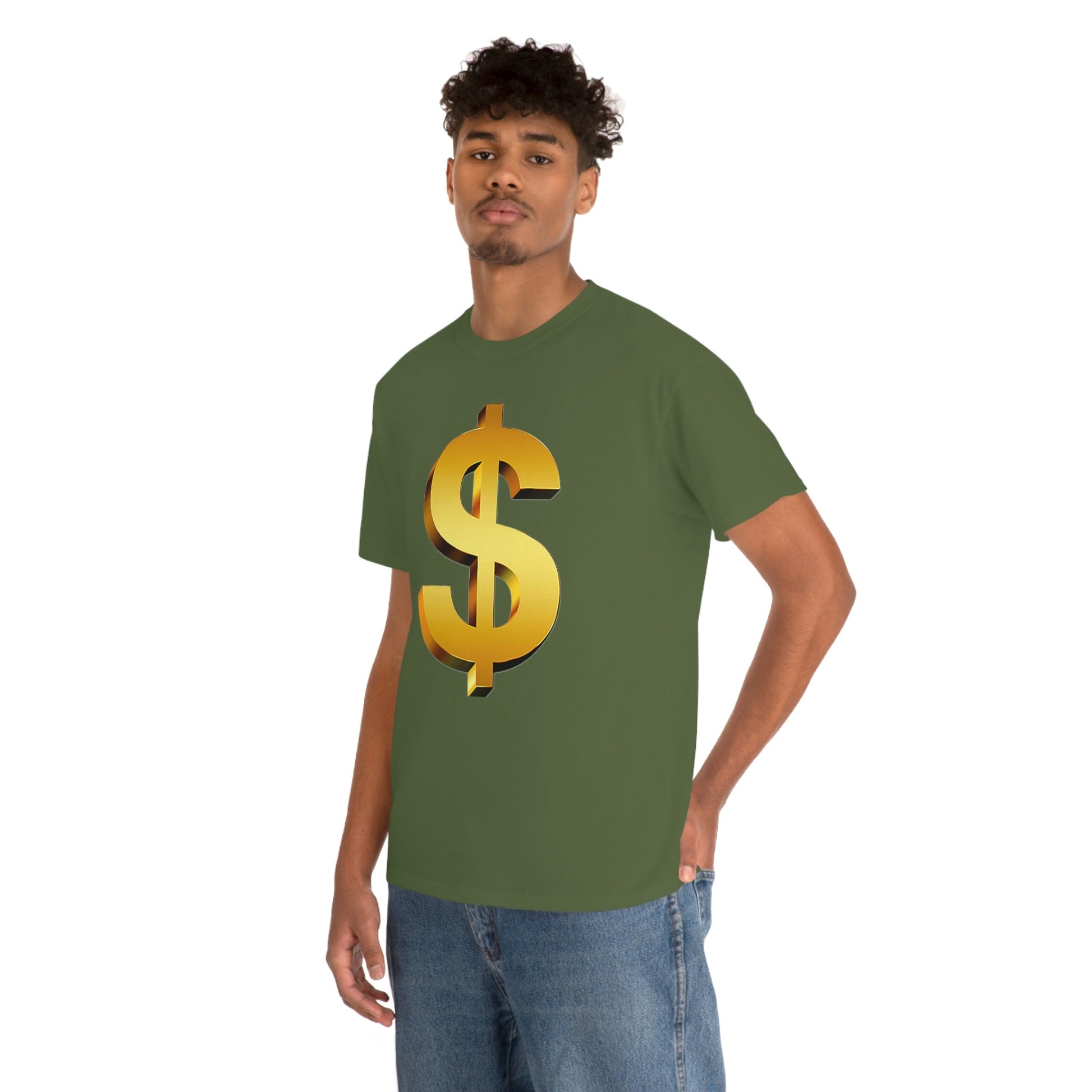 Bling Money Cash My Money Folds Unisex Heavy Cotton Tee Bills cash currency bucks coin funds gold dollar C-note big shot deep pocket