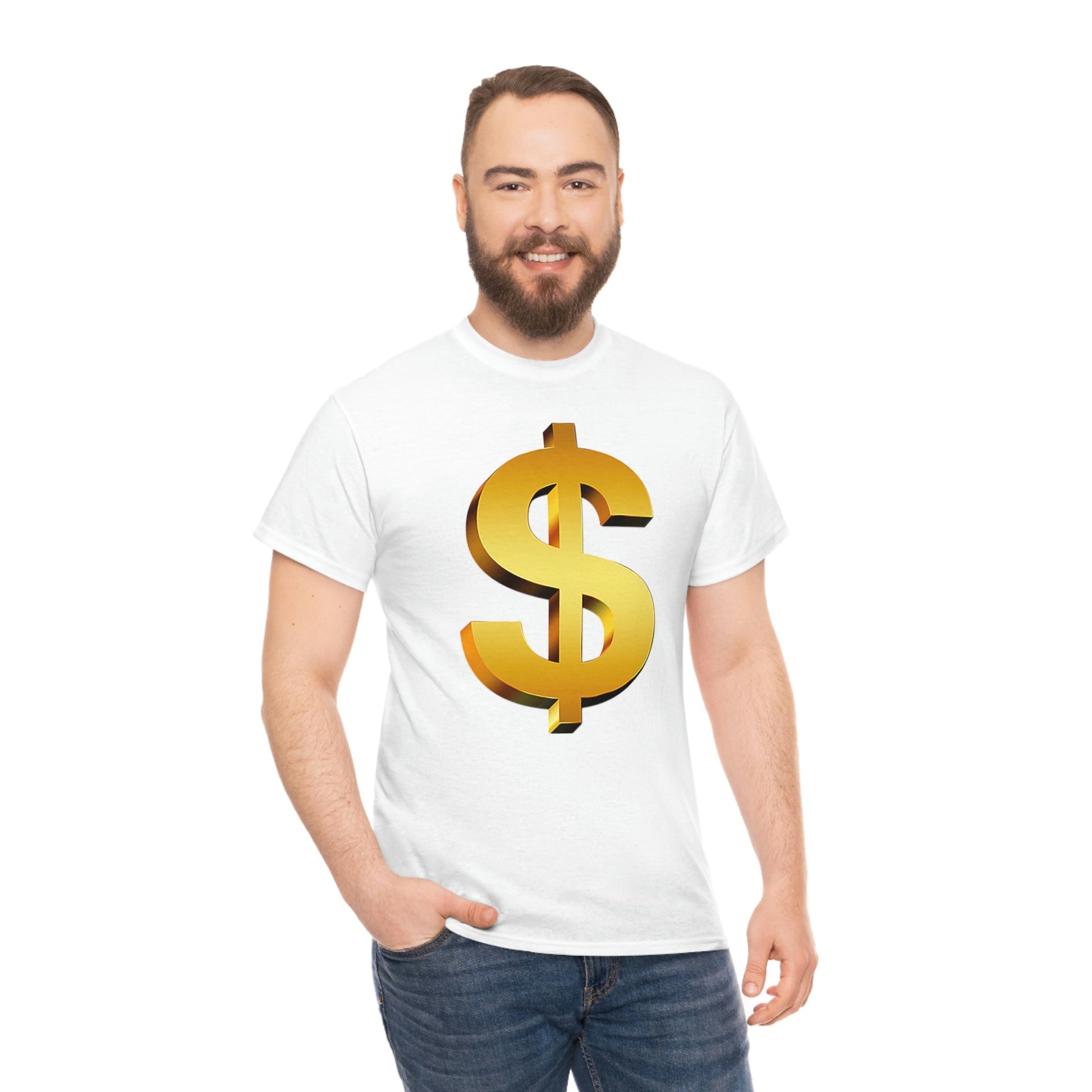 Bling Money Cash My Money Folds Unisex Heavy Cotton Tee Bills cash currency bucks coin funds gold dollar C-note big shot deep pocket