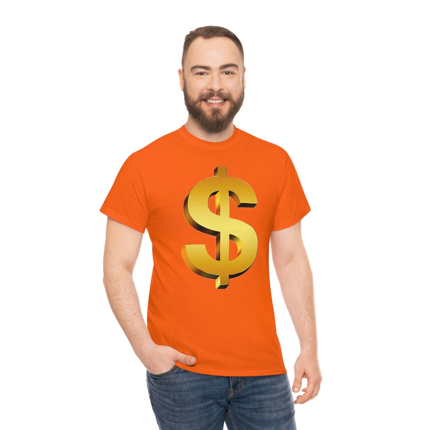 Bling Money Cash My Money Folds Unisex Heavy Cotton Tee Bills cash currency bucks coin funds gold dollar C-note big shot deep pocket