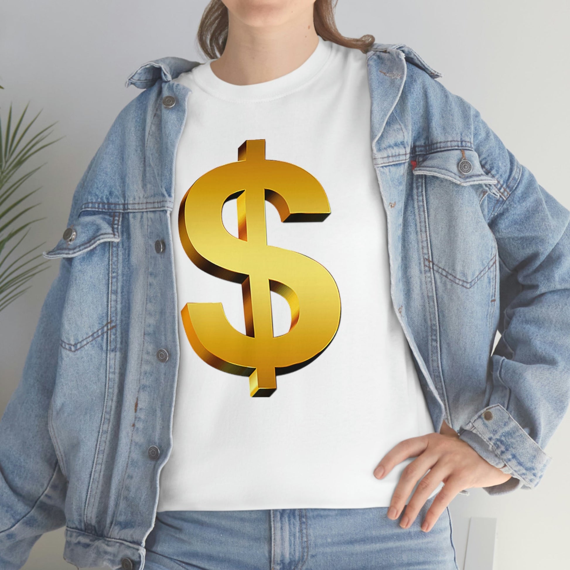 Bling Money Cash My Money Folds Unisex Heavy Cotton Tee Bills cash currency bucks coin funds gold dollar C-note big shot deep pocket