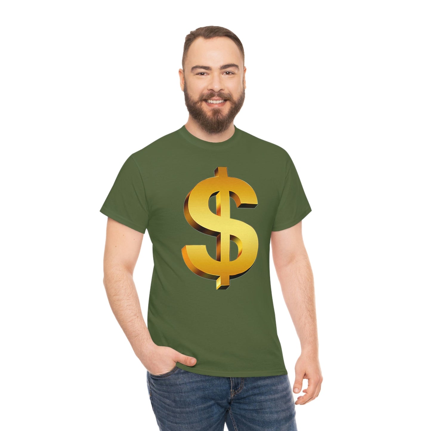 Bling Money Cash My Money Folds Unisex Heavy Cotton Tee Bills cash currency bucks coin funds gold dollar C-note big shot deep pocket