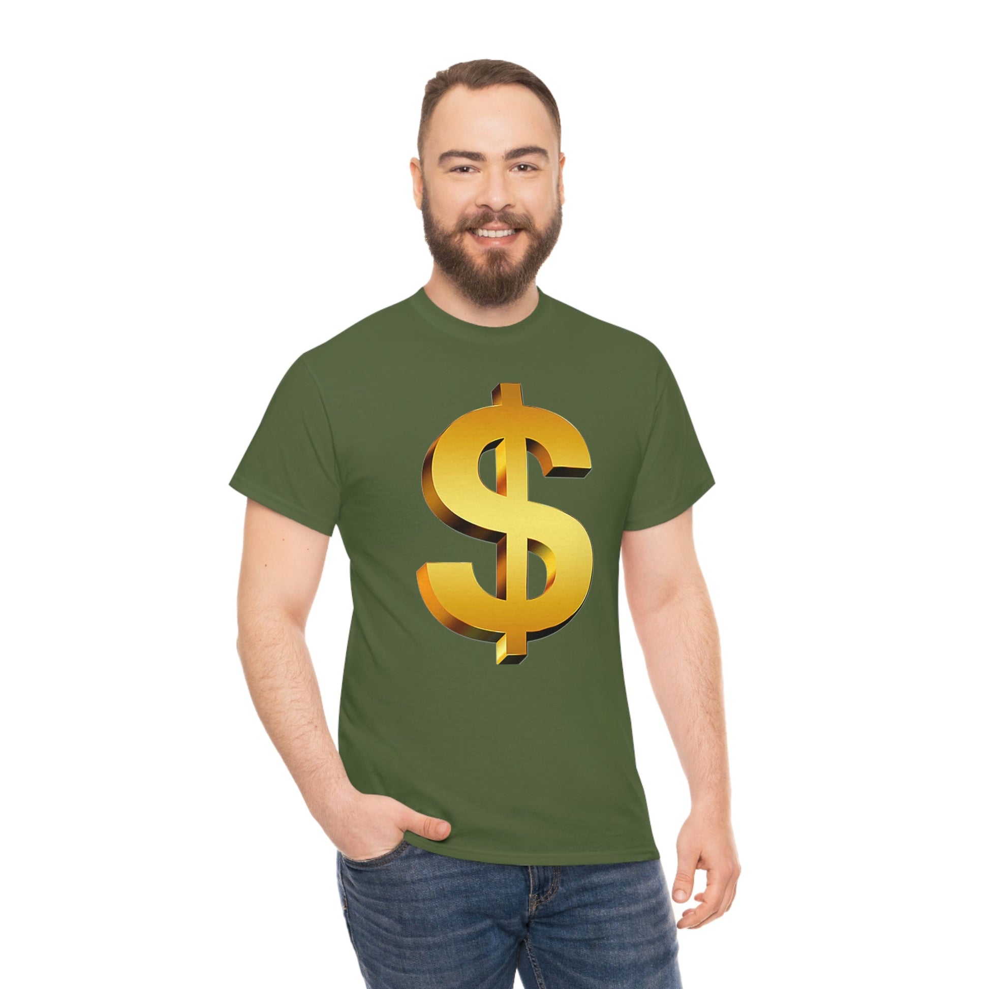 Bling Money Cash My Money Folds Unisex Heavy Cotton Tee Bills cash currency bucks coin funds gold dollar C-note big shot deep pocket