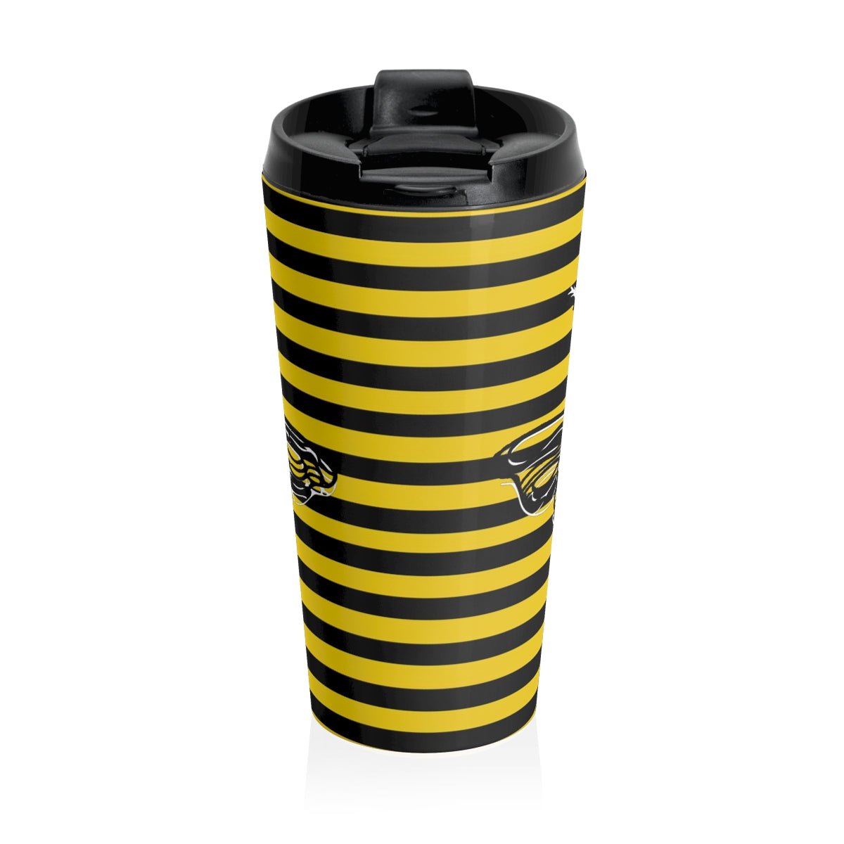 Bumblebee and Stripe Stainless Steel Travel Mug