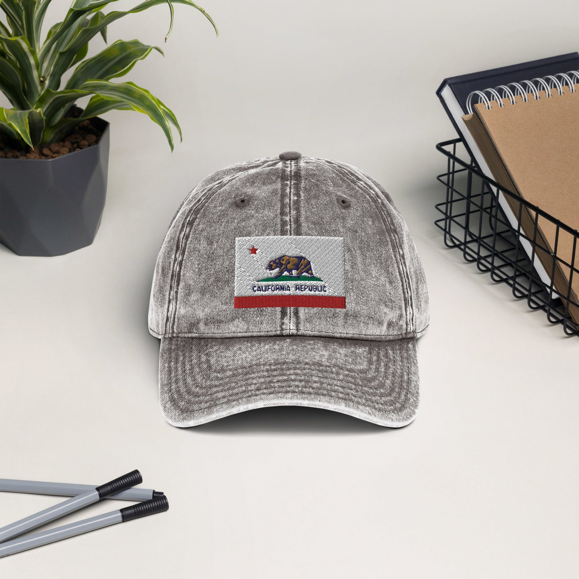 California Flag Vintage Cotton Twill Cap