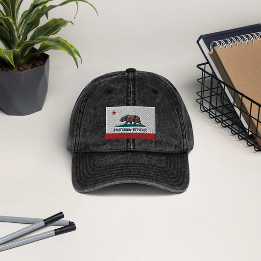 California Flag Vintage Cotton Twill Cap