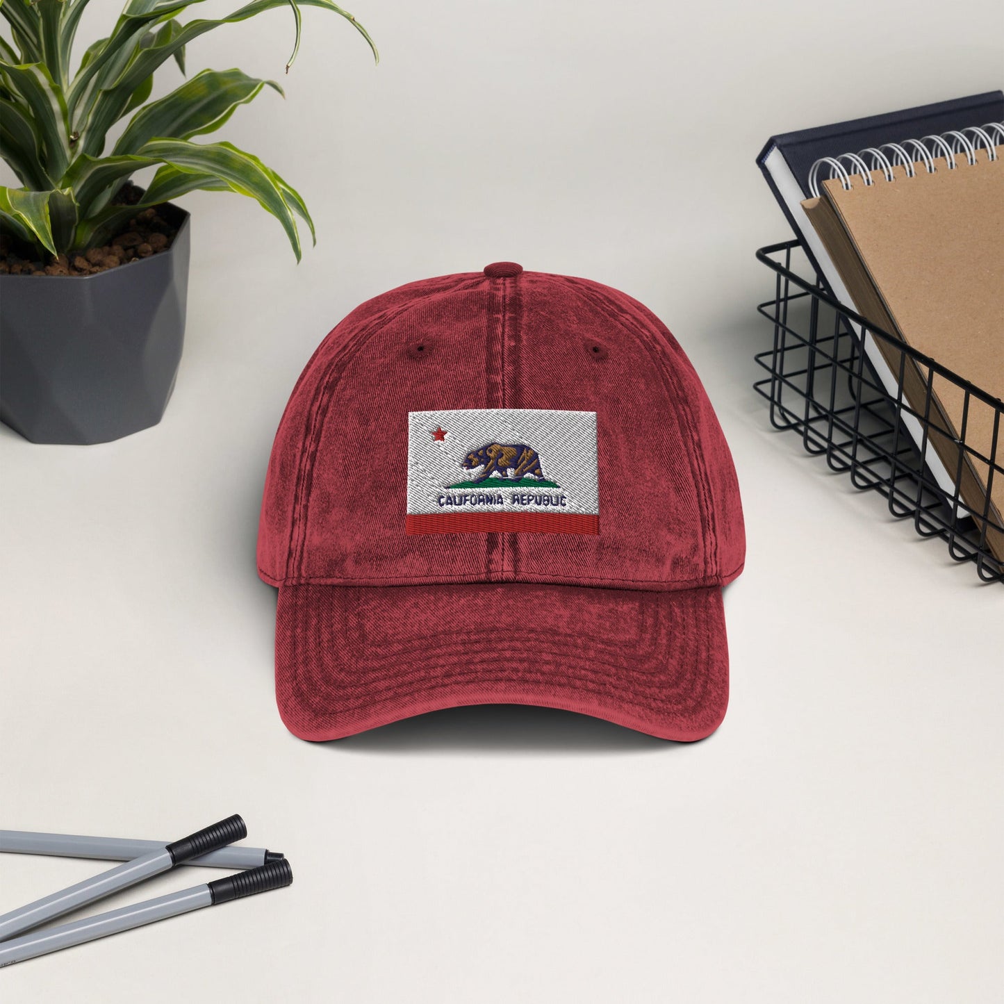 California Flag Vintage Cotton Twill Cap