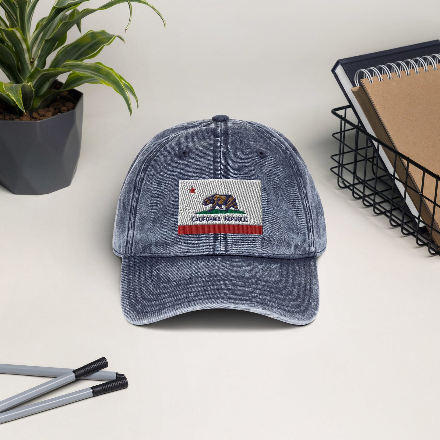 California Flag Vintage Cotton Twill Cap