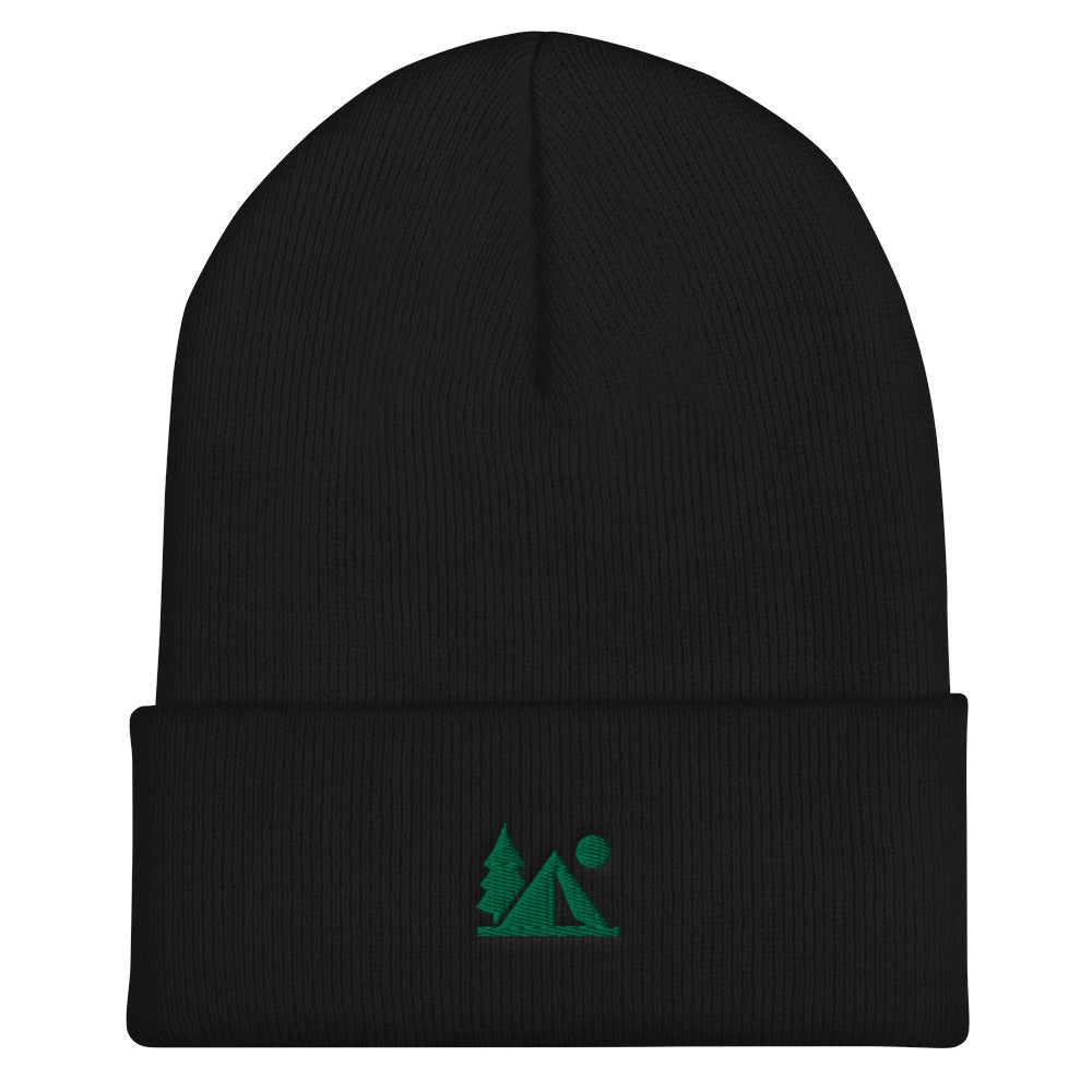 Camping Cuffed Beanie | Perfect gift for the Outdoors, Camping, Hiking & Climbing Enthusiast! | Multiple Hat Colors Available