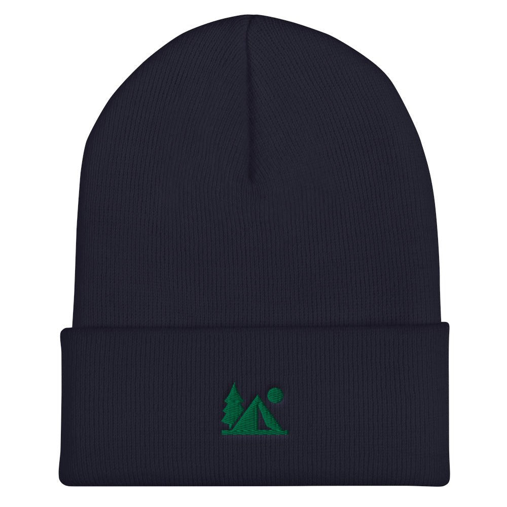 Camping Cuffed Beanie | Perfect gift for the Outdoors, Camping, Hiking & Climbing Enthusiast! | Multiple Hat Colors Available
