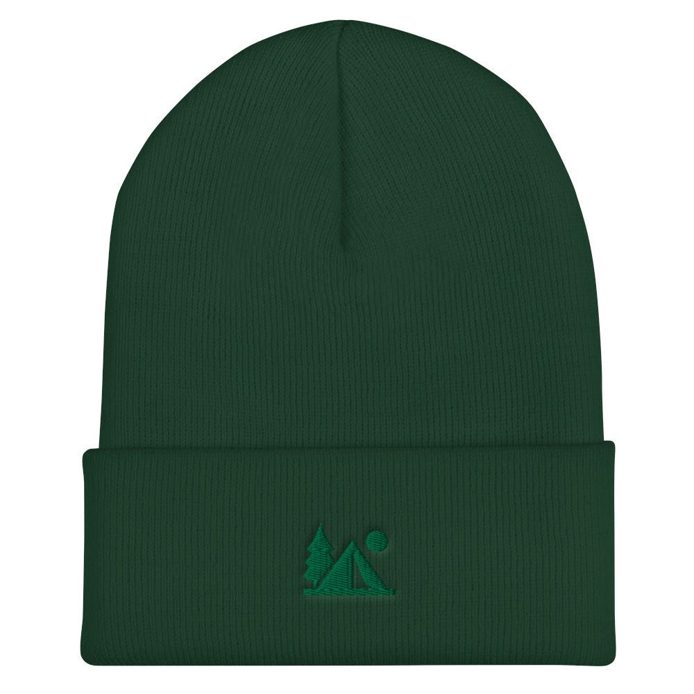 Camping Cuffed Beanie | Perfect gift for the Outdoors, Camping, Hiking & Climbing Enthusiast! | Multiple Hat Colors Available
