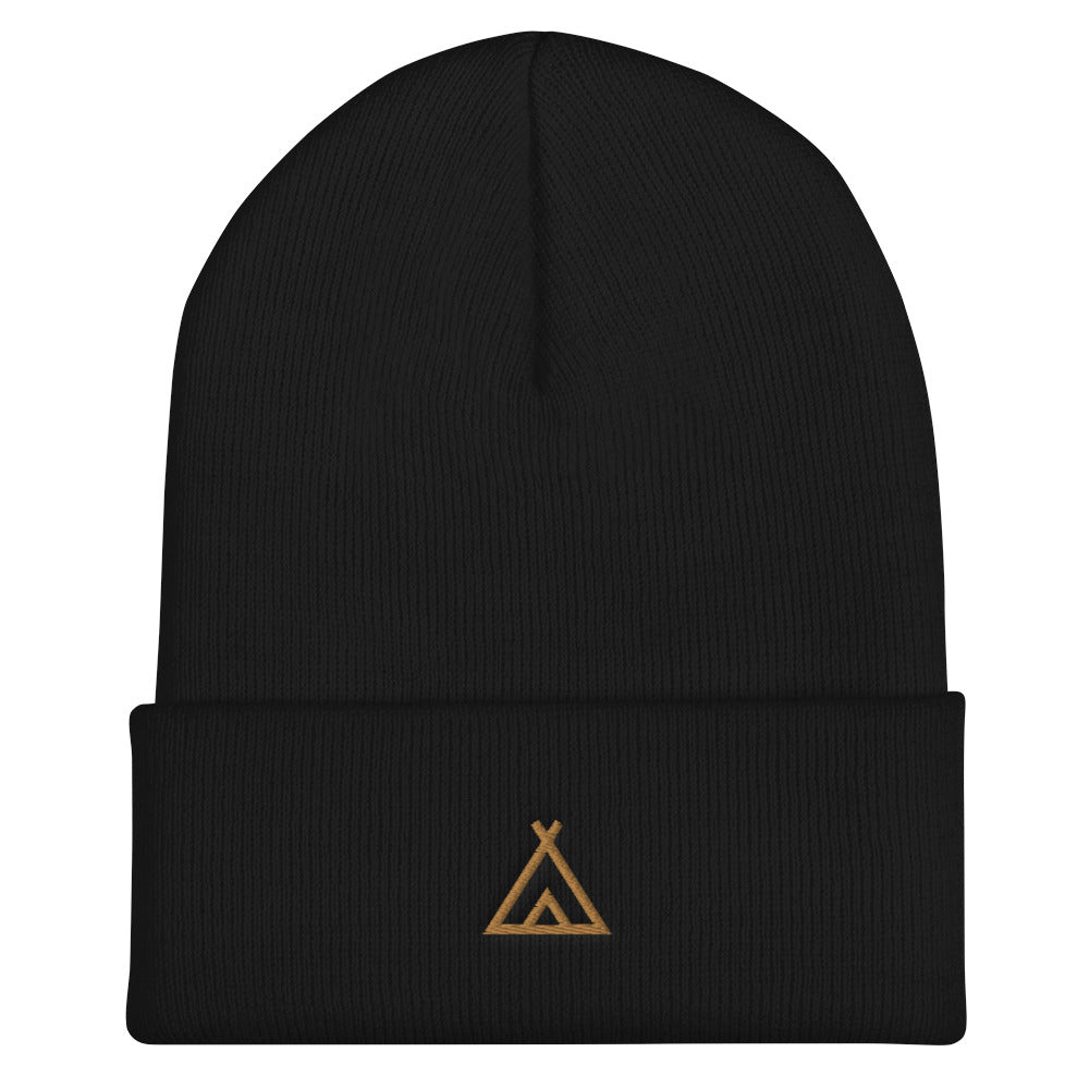 Camping Cuffed Beanie | Perfect gift for the Outdoors, Camping, Hiking & Climbing Enthusiast! | Multiple Hat Colors Available