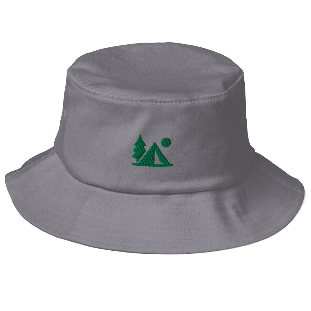 Camping Old School Bucket Hat | Perfect gift for the Outdoors, Camping, Hiking & Climbing Enthusiast! | Multiple Hat Colors Available