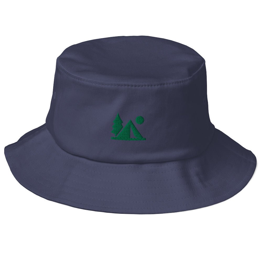 Camping Old School Bucket Hat | Perfect gift for the Outdoors, Camping, Hiking & Climbing Enthusiast! | Multiple Hat Colors Available