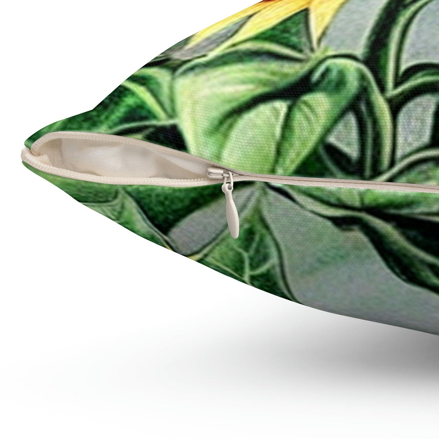 Cardinal and Sunflower Square Pillow