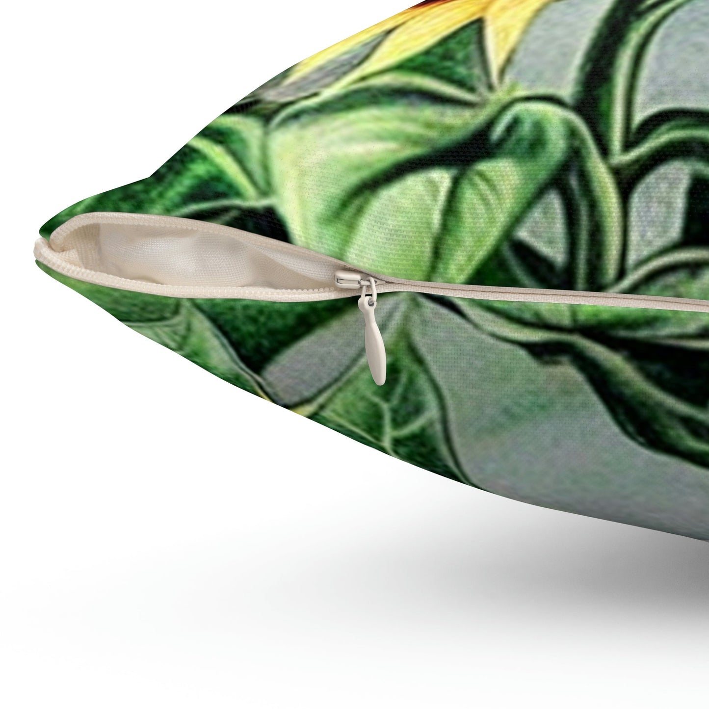 Cardinal and Sunflower Square Pillow