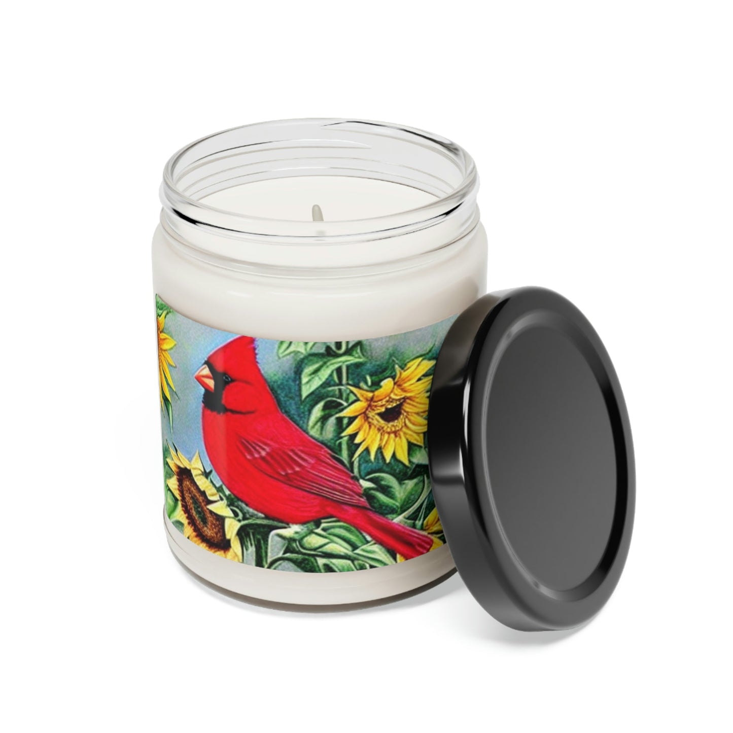 Cardinal & Sunflowers Scented Soy Candle - 9oz