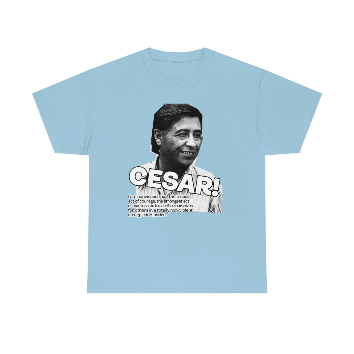 Cesar Chavez Quote Unisex Heavy Cotton Tee Hero Series Gloria Steinem Martin Luther King Jr