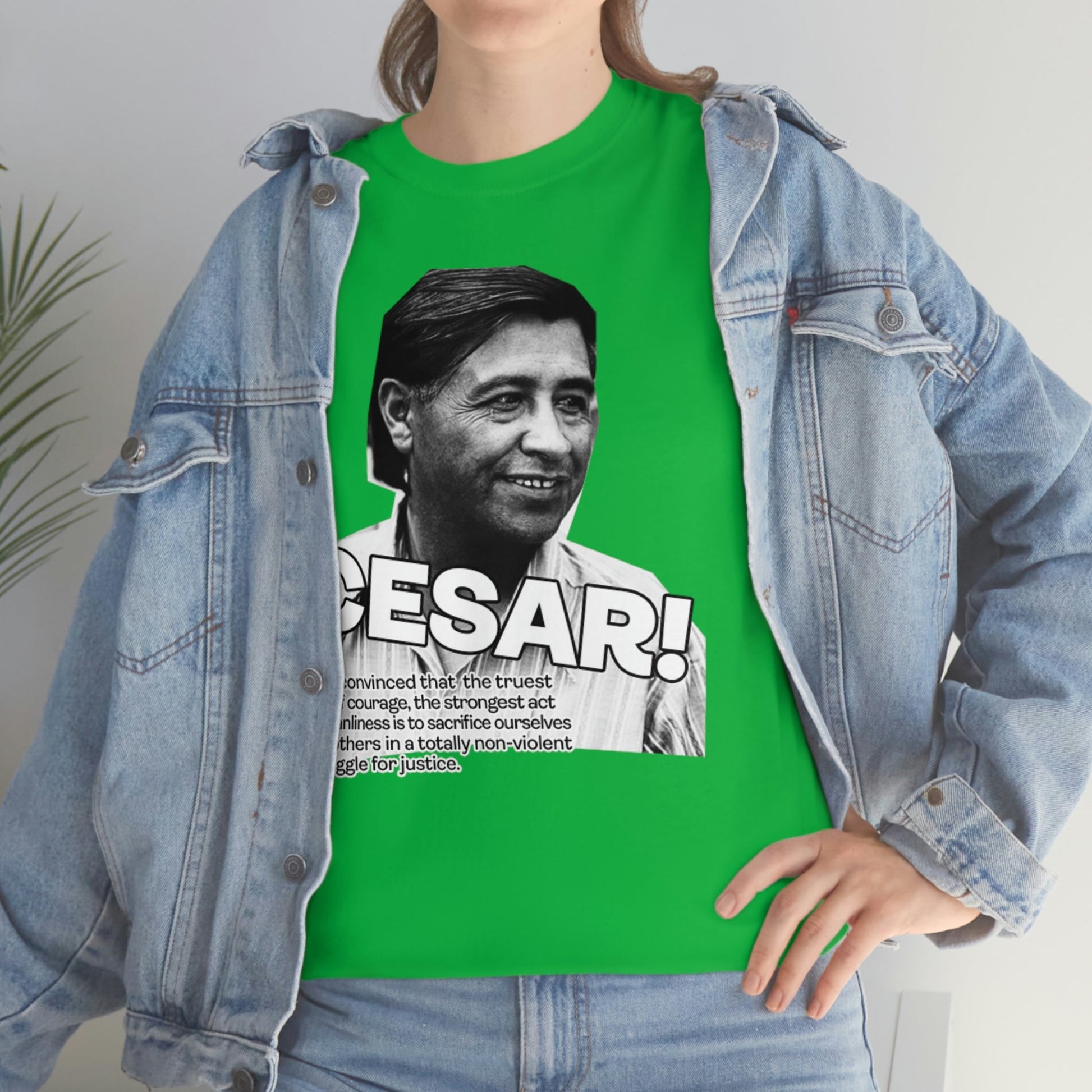 Cesar Chavez Quote Unisex Heavy Cotton Tee Hero Series Gloria Steinem Martin Luther King Jr