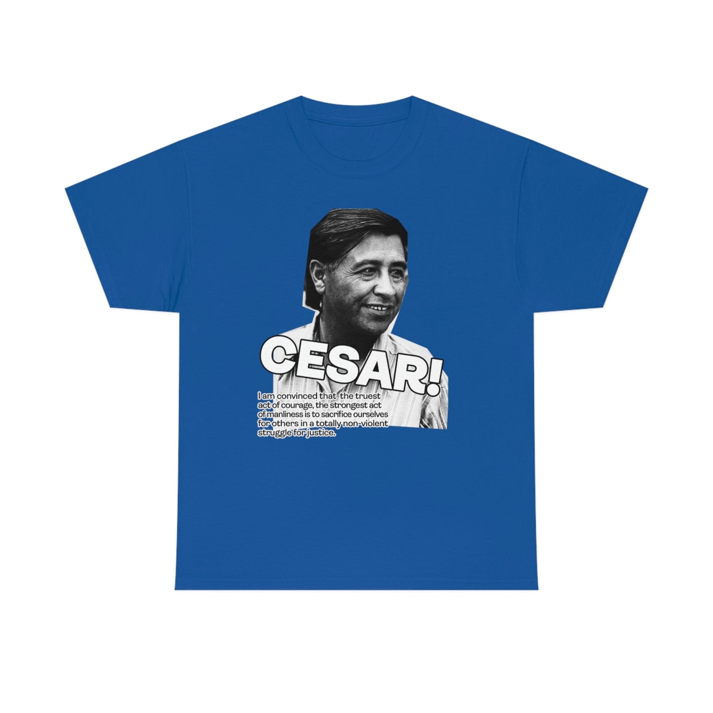 Cesar Chavez Quote Unisex Heavy Cotton Tee Hero Series Gloria Steinem Martin Luther King Jr