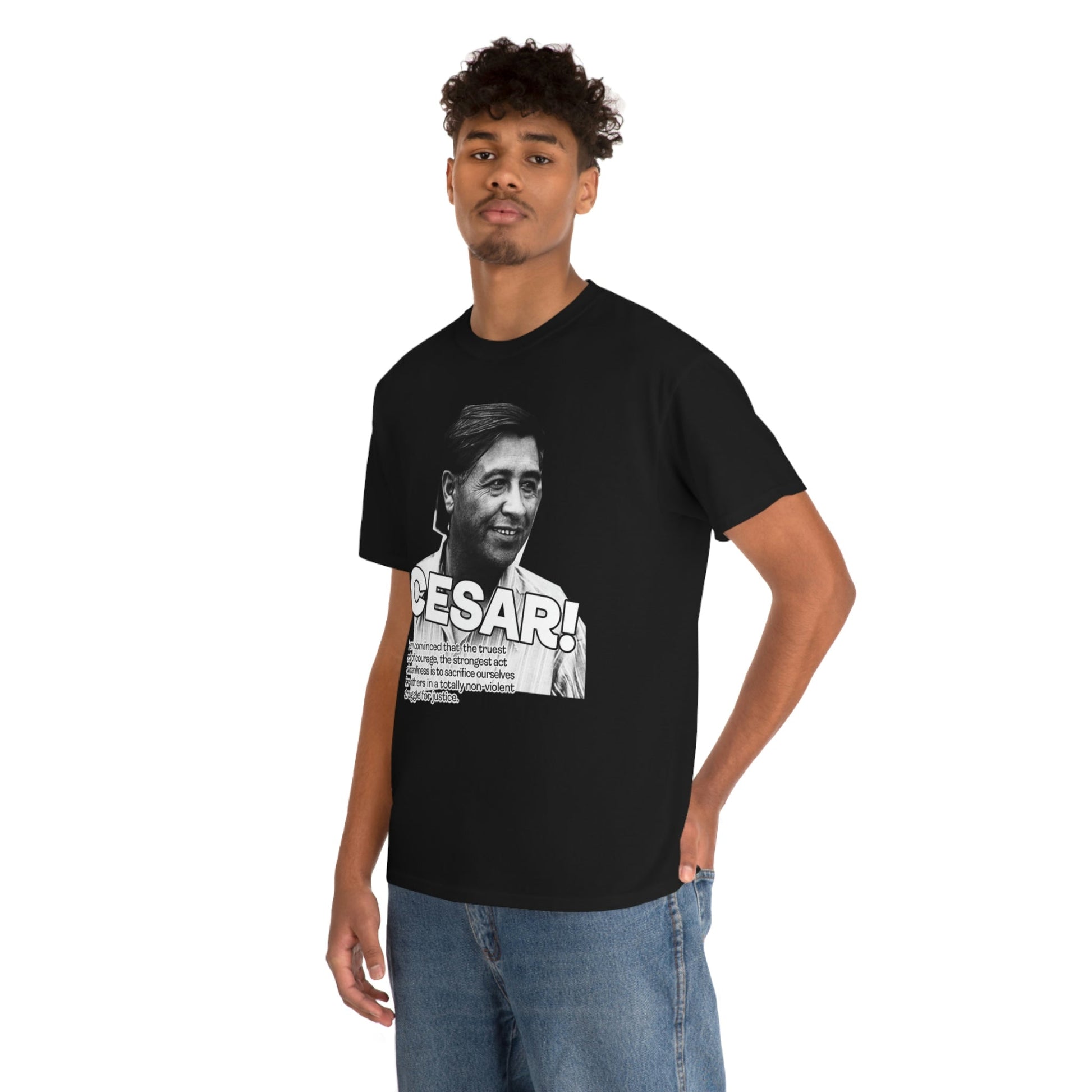Cesar Chavez Quote Unisex Heavy Cotton Tee Hero Series Gloria Steinem Martin Luther King Jr