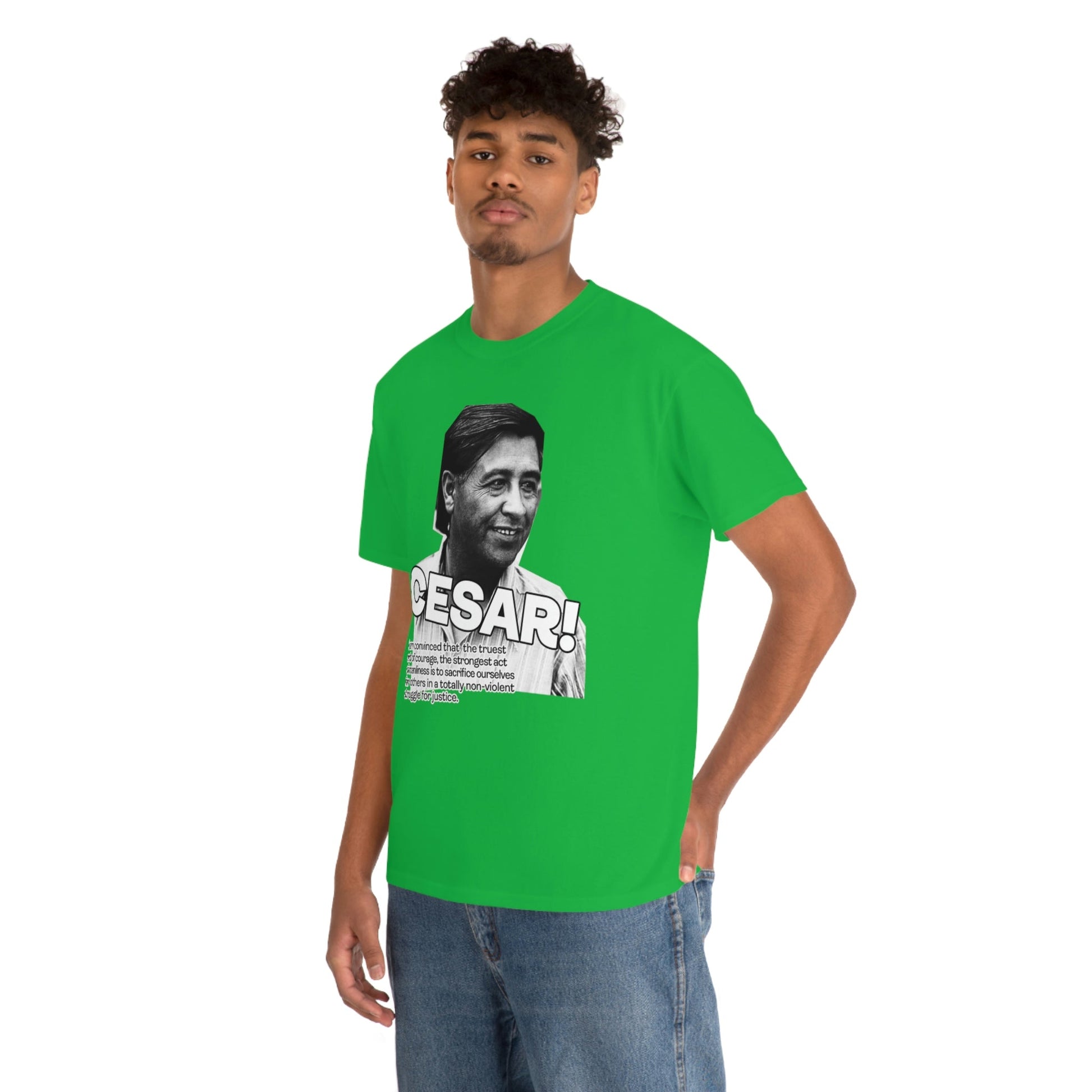 Cesar Chavez Quote Unisex Heavy Cotton Tee Hero Series Gloria Steinem Martin Luther King Jr